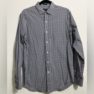 J.Crew Slim Fit Gingham Button Down Shirt Navy White Men’s Medium